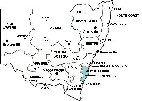 Map of NSW