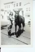 Dian Fossey with Horse